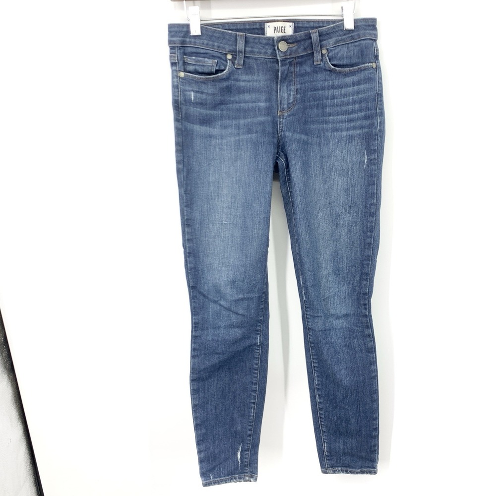 PAIGE Women Size 27 Jeans Dark Wash Pants Verdugo Ankle Skinny Stretch High Rise
